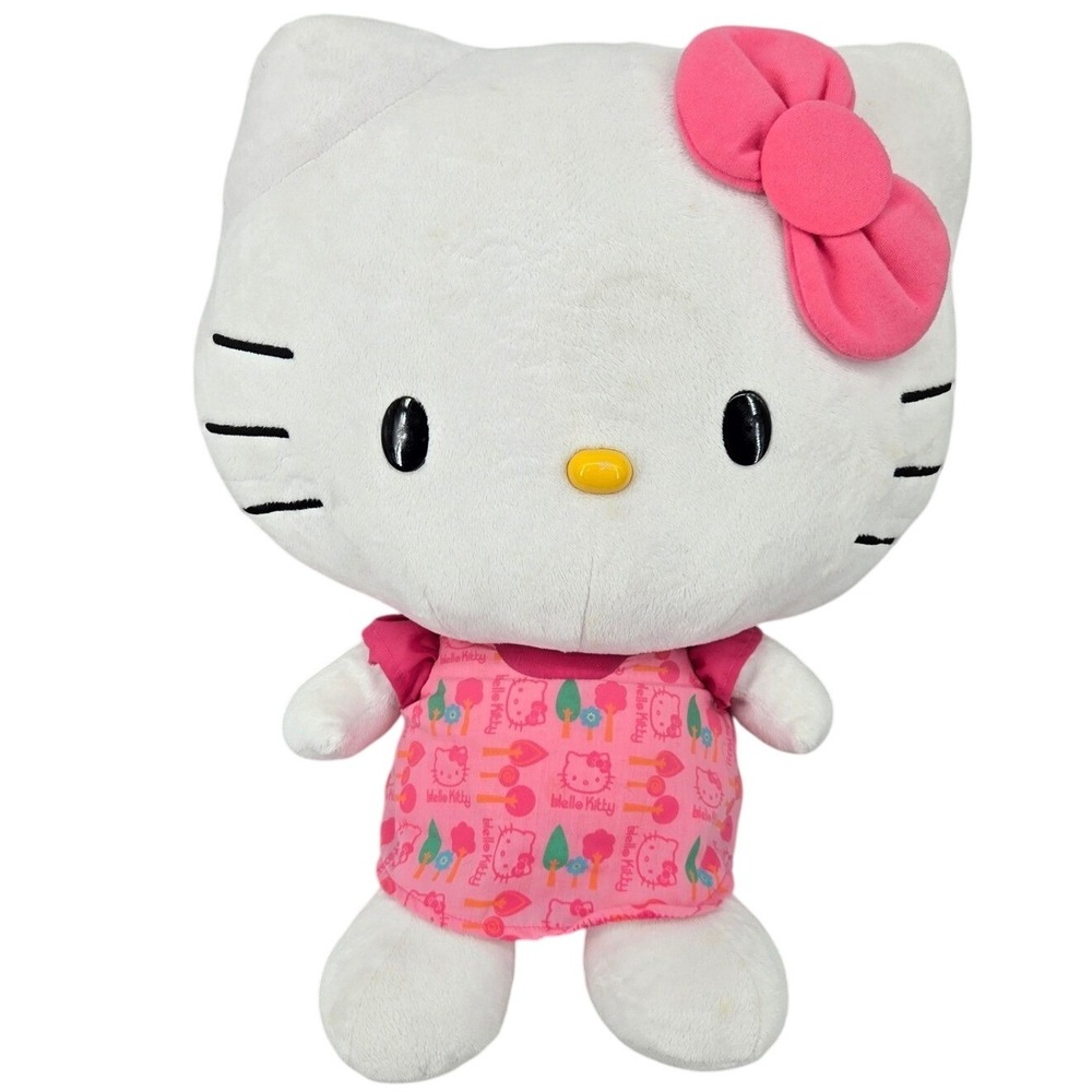 Sanrio 18" Hello Kitty Plush Doll Kids Pink Lollipop Dress Kawaii Aesthetic
